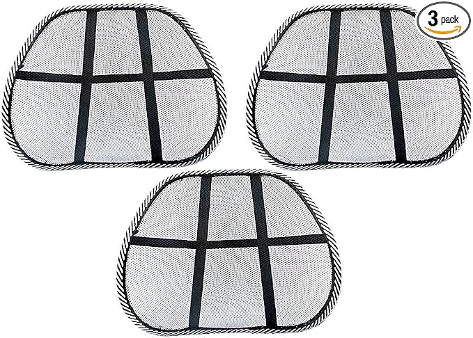 Ergonomic Lumbar Mesh Back Support (3 Pack).