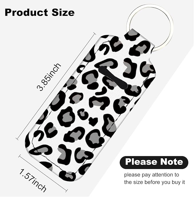 Cute Chapstick Holder Keychain,Lipstick Neoprene Clip-on Lip Balm Holder for Woman