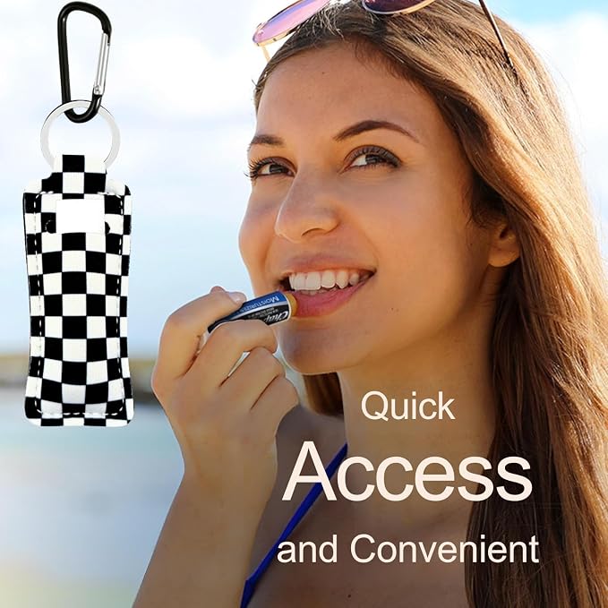 Chapstick Holder Key Chain Lipstick Holder Lip Balm Holder Keychain | Stocking Stuffers Gift, Compatible with Chapstick, Lip Balm and Lipstick, Bag Charm Accessories, Gifts for Women Friend