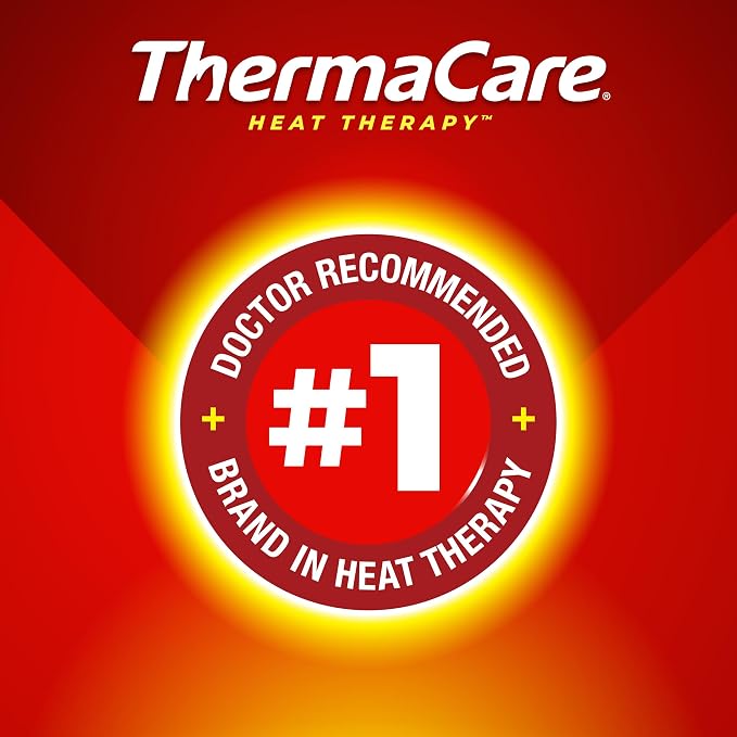 ThermaCare Knee Heat Wraps for Knee Pain Relief - Heating Pads with 8-Hour Heat Therapy - Flexible Heat Wraps for Joint & Muscle Pain, Secure Fit for Daily Comfort & Support for Wear - 6 Count