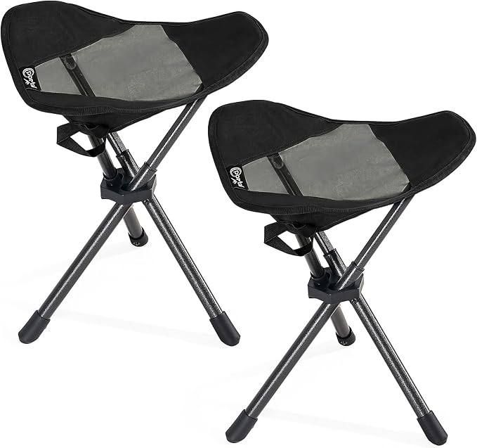 Portal 2 Pack Tall Folding Tripod Stool for Adults Supports 225 lbs