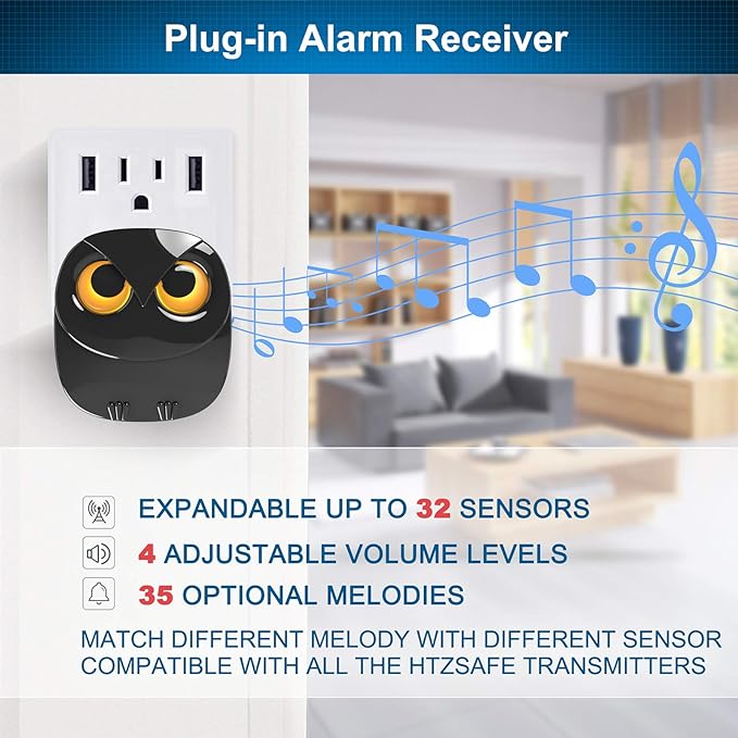 Driveway Alarm- 1/2 Mile Long Range Motion Sensor- 1 Receiver+1 Sensor | Wireless Outdoor Weather Resistant Motion Sensor&Detector-DIY Security Alert-Monitor&Protect Outdoor/Indoor Property
