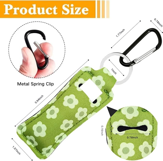 Chapstick Holder Key Chain Lipstick Holder Lip Balm Holder Keychain | Stocking Stuffers Gift, Compatible with Chapstick, Lip Balm and Lipstick, Bag Charm Accessories, Gifts for Women Friend