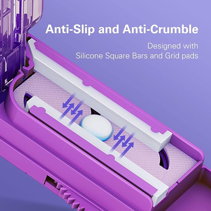 DEPAD Pill Cutter Splitter for Small and Tiny Pills, Pill Splitter for Cutting Multiple Pills with Adjustable Bars & Hidden Blade, Safely Cuts Small or Large Tablets for Seniors & Pets