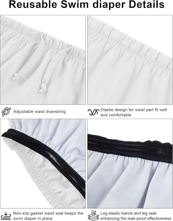Special Needs Reusable Swim Diapers - Waterproof, Leakproof, Unisex