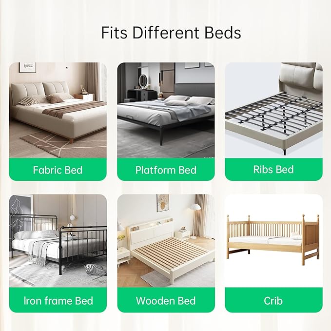 UPGOGO Folding Bed Rail for Toddlers, Grey, 43" L x 23.6" H | U-shaped base，Reinforced Anchors, Built-in Sponge , Secure lock