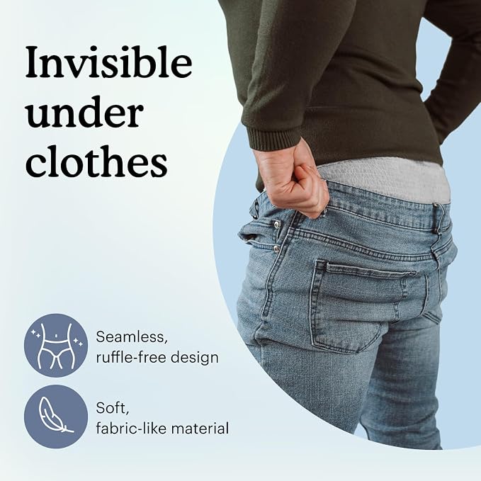 Because Maximum Incontinence Underwear for Men - Heavy Bladder Leak Protection, Ideal for Overnight Leakage, Sleek, Invisible Fit, Grey, XLarge - Absorbs 4 Cups - 80 Count (4 Packs of 20)