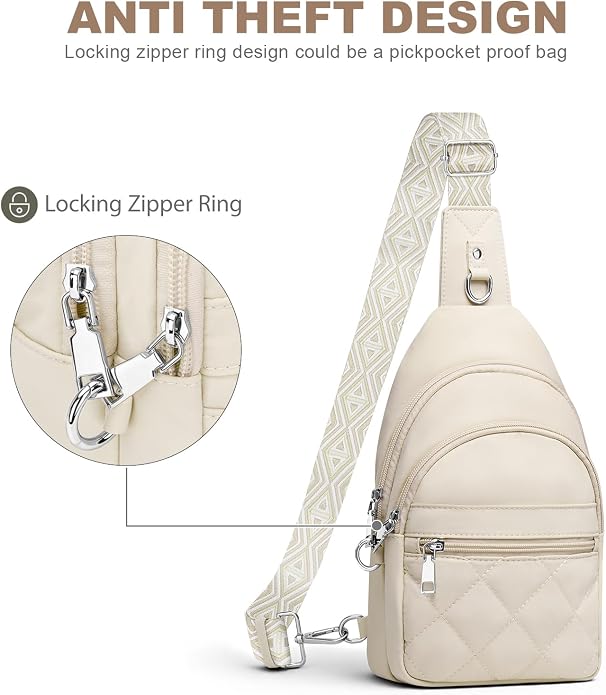 Sling Bag for Women, Anti-Theft RFID Crossbody Purse Travel