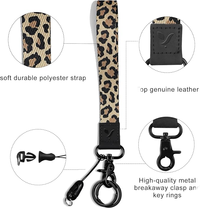 Yiflin Cute Wrist Lanyard for Keys, Keychain, Wallet, Id Holder, Cell Phone, Wristlet Lanyard Key Chain Holder for Women