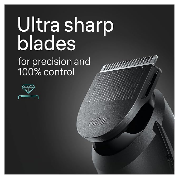 Braun All-in-One Style Kit Series 3 3460, 6-in-1 Trimmer for Men with Beard Trimmer, Ear & Nose Trimmer, Hair Clippers & More, Ultra-Sharp Blade, 40 Length Settings, Washable