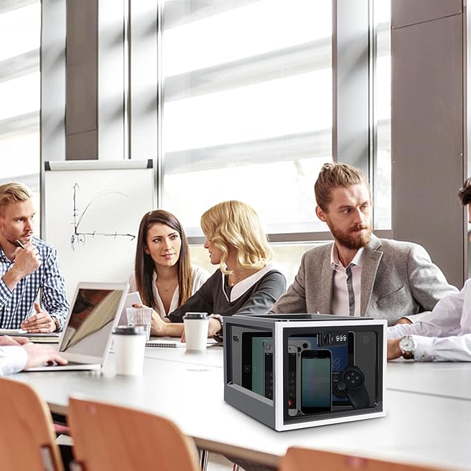 Lalifebuss Medicine Lock Box, Medication Lockable Container for Refrigerator Food Safe Locking Box Tablet Phone Locked Box for Kitchen Home School and Office Safety