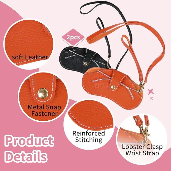 Double Eyeglass Case Soft Dual Glasses Case for Women Men Travel Squeeze Top Sunglasses Cases Eyeglasses Pouch