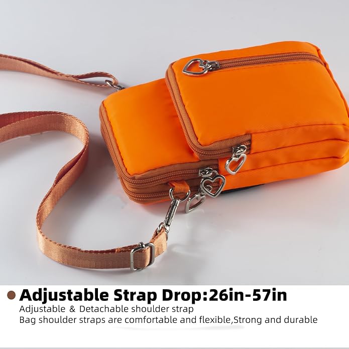 Small Crossbody Bag for Women - Mini Phone Purses with Crossbody Strap and Wallet - Nylon Arm Bag