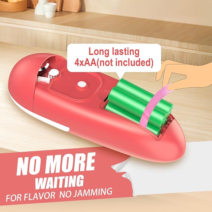 Electric Can Opener, One Touch Battery Operated Automatic Can Opener with Smooth Edge, Hands Free Can Opener for Seniors with Arthritis and Weak Hands, Can Opener Fits All Can Sizes for Kitchen