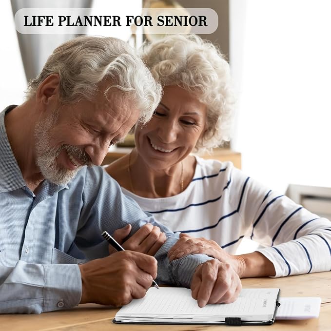 JUBTIC End of Life Planner, Estate Planning Organizer, Death Planner with Labels, Just in Case I Die Book Organizer, Will Preparation, Funeral Planning, Final Arrangements Notebook (5.6 * 8.5”)-Black