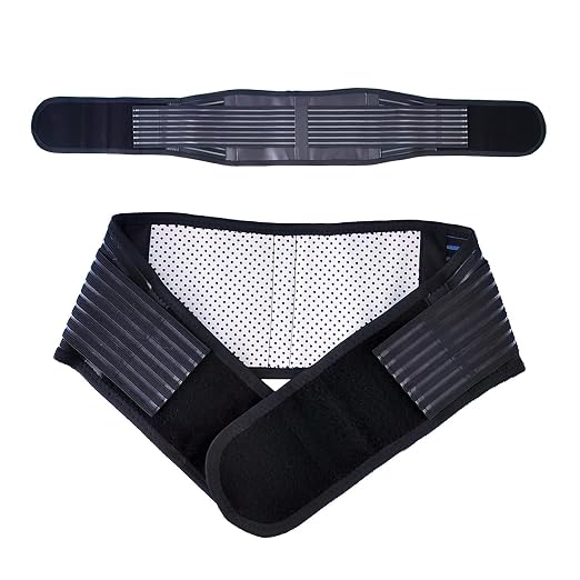 Back Support with Magnet, Tourmaline Magnetic Back Braces for Lower Back Pain Relief, Self Heating & Soothing Waist Band, Lumbar Support Belt for Herniated Disc/Sciatica (Medium)