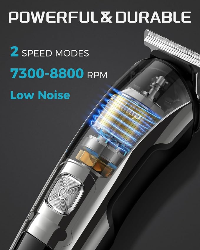 Brightup Beard Trimmer for Men - Electric Razor & Shaver | 17-in-1 Mens Grooming Kit, IPX7 Waterproof, Shaving Kit for Face, Mustache, Body, Ear, Nose Hair Trimmer, Gifts for Men