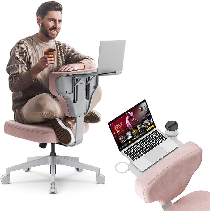 Newtral Freedom-X Criss Cross Chair with Wheels- Multi-Position Cross Legged Office Chair with Laptop Tray, Adjustable Ergonomic Kneeling Chair for Work from Home