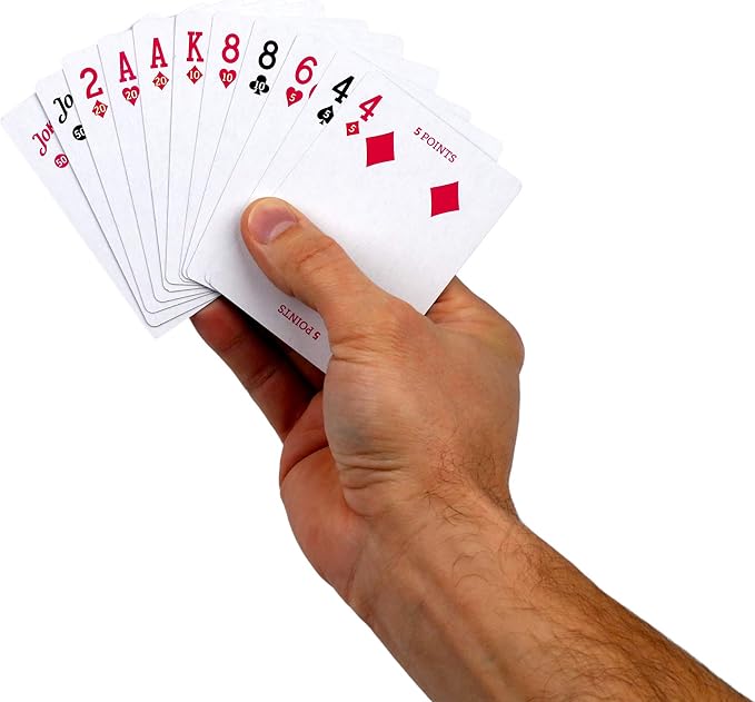 Regal Games Canasta Cards Set for Adults - Rummy Style 2-6 Player Card Games - Fun & Travel Playing Cards for Game Night (2 Decks, 54 Cards Each)