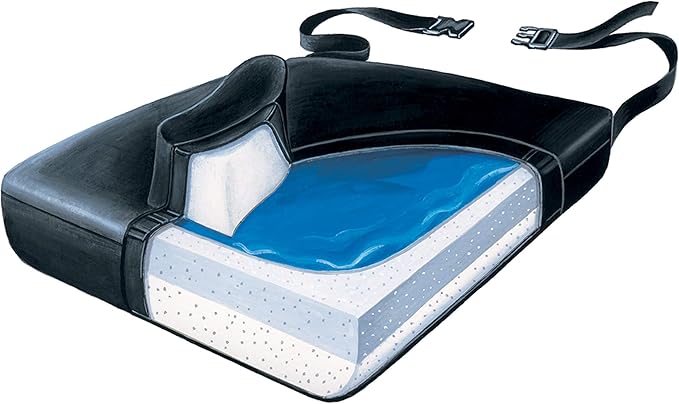 Skil-Care Slide-Guard 18" Foam Vinyl Cushion, 18" W x 16" D x 2" H - Soft Foundation, Low-Shear Cover, Pommel, 751260