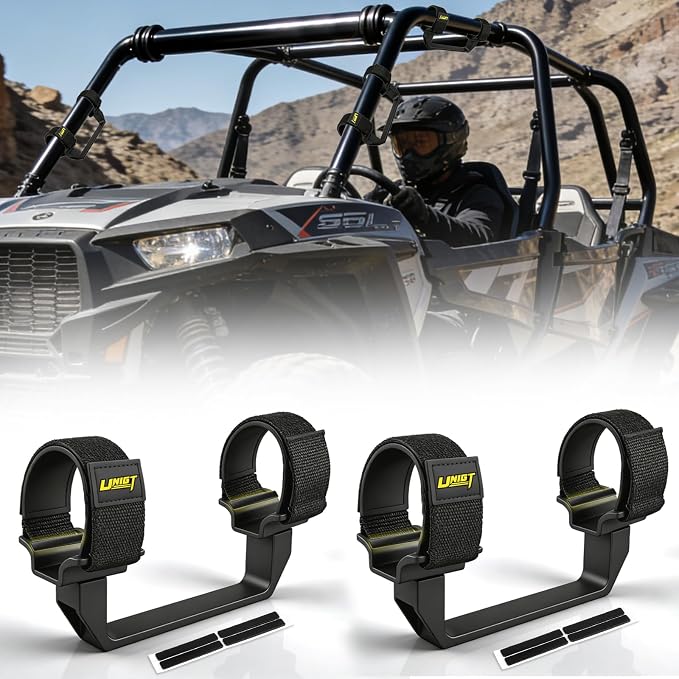 UTV Grab Handles Fit 1.75"-2" Rollbar, Non-Slip Heavy Duty SXS Grips Handle | Comfort Easy Install, 360lbs Capacity Compatible with Polaris RZR Ranger, Can-Am X3, Honda, Yamaha, Kawasaki - 2 PCS