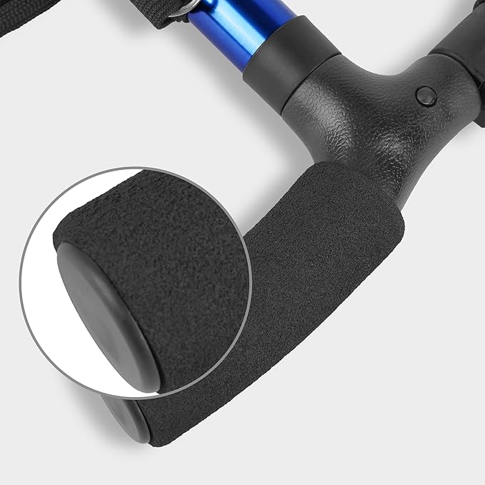 Folding Cane with Led Light, Adjustable Canes for Men and Women, Walking Stick for Elderly with Cushion Handle and Pivoting Quad Base for Hiking Mountain Climbing Backpacker…