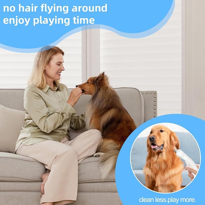 Undercoat Rake for Dogs & Cats, 3-in-1 Skin-Friendly Pet Fur Brush with One-Click Self-Clean Button, Deshedding Dog Brush for Long haired Pets, Cat Comb Removes Matted Fur & Loose Hair (Light-Green)