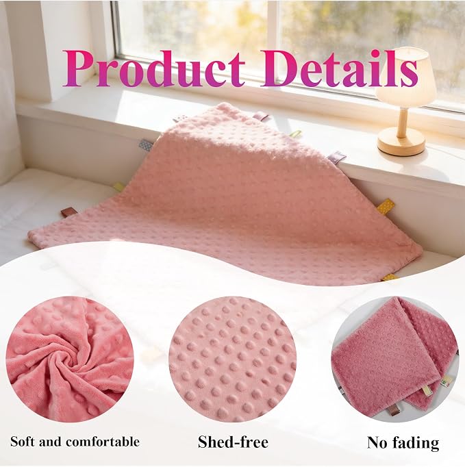 Fidget Blanket for Adults with Dementia, Sensory Mat for Alzheimers Patients, Dementia Activites for Senior (Pink)