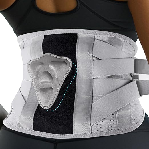 Back Brace for Lower Back Pain Relief - 4X Stronger Lumbar Support Belt with Heating Massage Pad, Adjustable Posture Corrector for Sitting Long Hours, Breathable & Thin Under Clothes for Women Men, 3XL (Waist 40 - 47")