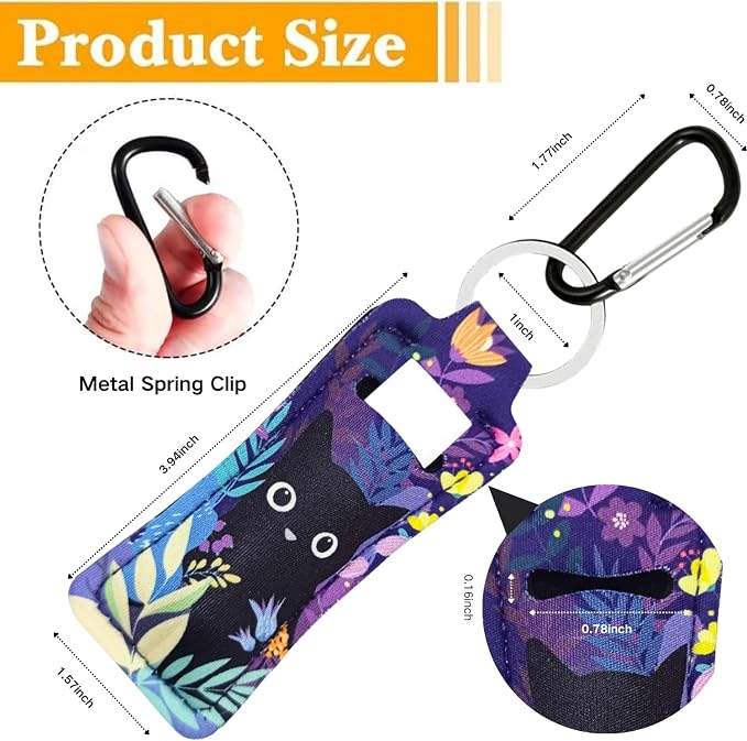 Chapstick Holder Key Chain Lipstick Holder Lip Balm Holder Keychain | Stocking Stuffers Gift, Compatible with Chapstick, Lip Balm and Lipstick, Bag Charm Accessories, Gifts for Women Friend