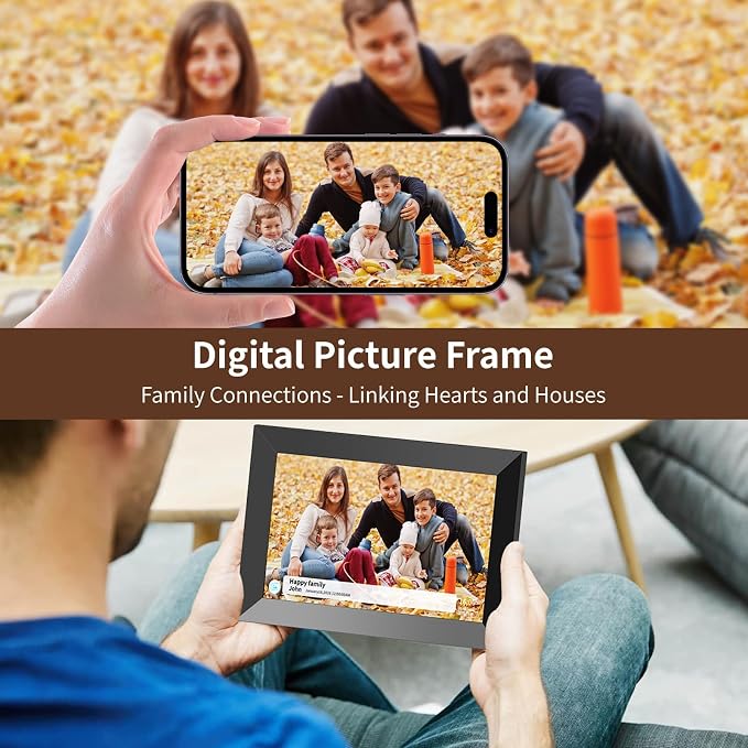 Digital Picture Frame,10.1 Inch 1280x800 IPS Touch Screen 16GB,Digital Photo Frame with Auto-Rotate，Supports SD Cards, Tuya app,Gifts for Your Loves