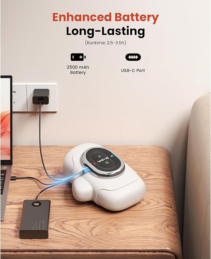 BOB AND BRAD Hand Massager with Heat and Compression, Individual Fingers, FSA-HSA Eligible, Cordless Portable HandSpa Pro Hand Massager for Arthritis and Carpal Tunnel, Pain Relief, Christmas Gift