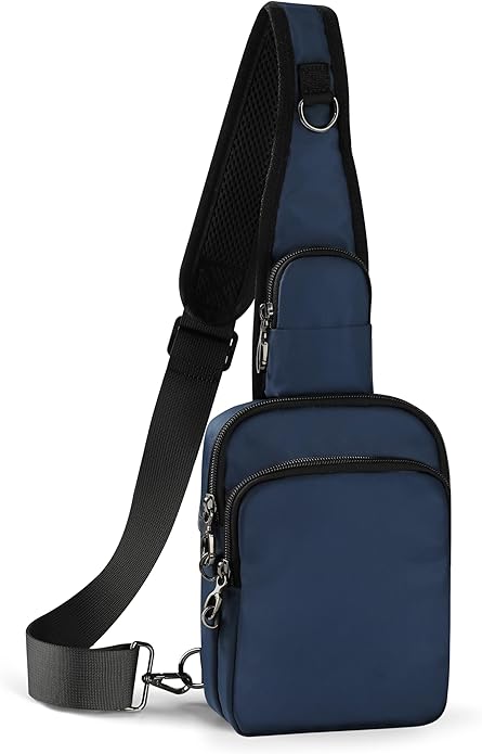 Sling Bag, Crossbody Bag with Zipper Lock, RFID Blocking & Water Resistant for Men and Women