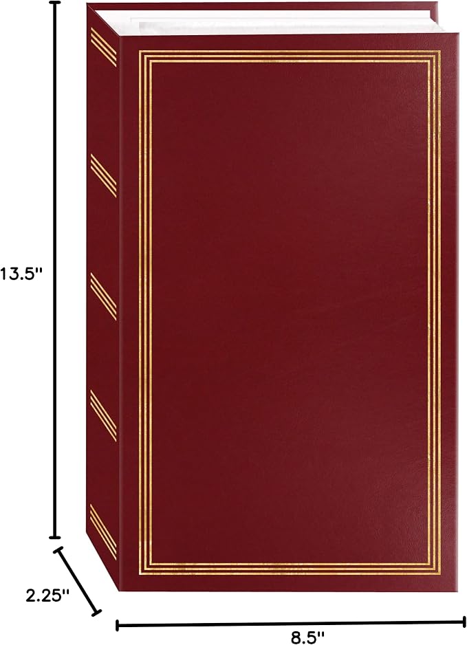 3-ring pocket BURGUNDY album for 504 photos - 4"X6",(Pack of 4)