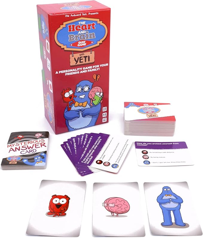 The Awkward Yeti Organ Attack | Funny Family Card Game for Kids Ages 8+ & Parents, Teens & Adults | Party Game for Family Game Night | Super Fun (Heart & Brain Edition)