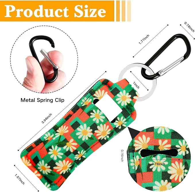 Chapstick Holder Key Chain Lipstick Holder Lip Balm Holder Keychain | Stocking Stuffers Gift, Compatible with Chapstick, Lip Balm and Lipstick, Bag Charm Accessories, Gifts for Women Friend