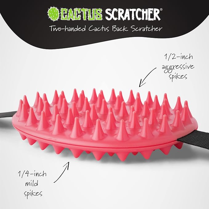 Original Back Scratcher - 2-Sided Back Scratching Tool for Hard-to-Reach Area, Durable 45" Strap with Ball Handles for Towel Like Operation, Universal Gifts for Men and Women, Pink