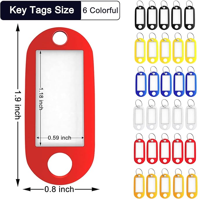 Portable Key Organizer, Key Organizer Keychain,30 Key Tags with Ring and Individual Spring Hooks,1 Key Holder,Suitable for Company, Home,Multiple Keys, Office, Janitor, Hotel, Apartments KeyManagement