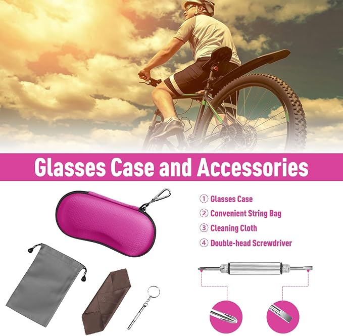 FINTIE Sunglasses Case, Hard EVA Shell Shockproof Sport Glasses Case with Metal Carabiner Travel Zipper Eyeglasses Holder