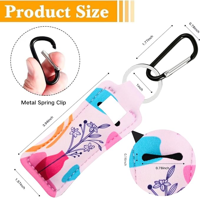Chapstick Holder Key Chain Lipstick Holder Lip Balm Holder Keychain | Stocking Stuffers Gift, Compatible with Chapstick, Lip Balm and Lipstick, Bag Charm Accessories, Gifts for Women Friend