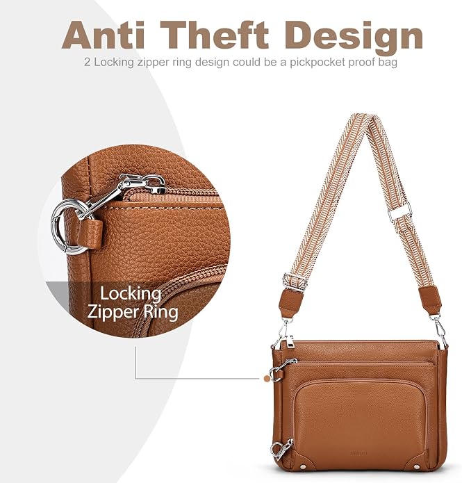 Anti-Theft Crossbody Purse for Women Travel Shoulder Bag