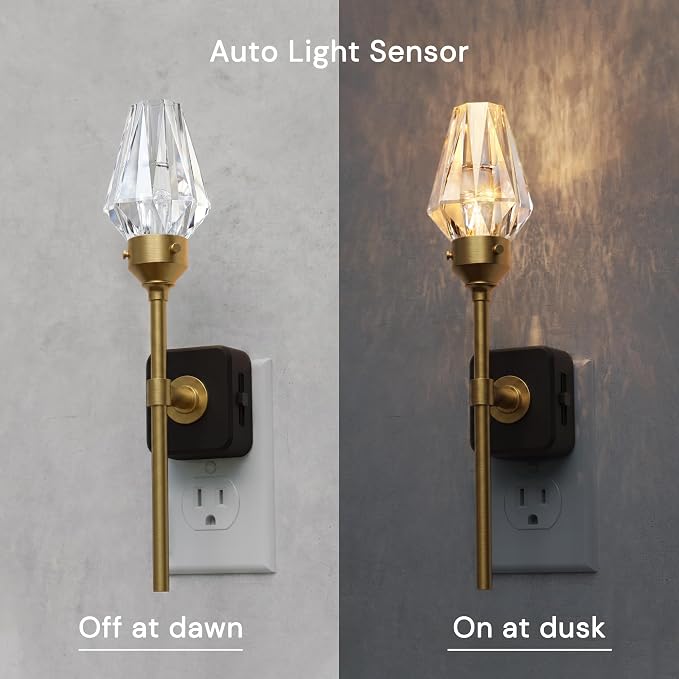 L LOHAS LED Night Light, Night Lights Plug into Wall | Automatic Night Lights Plug in with Auto Light Sensor, 0-100LM Adjustable Brightness Rotating Night Light for Bedroom Hallway