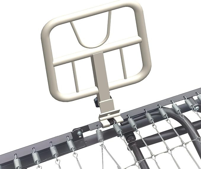AireMed Bed Assist Rails (Set of 2) – Fits Some Metal Hospital Beds – for Repositioning & Getting in and Out of Bed Safely – Hospital Bed Rail, Safety Assist Medical Rail for Seniors & Elderly (Ivory)