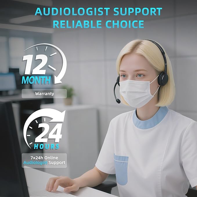FLYSOUND PureHear Pro Bluetooth OTC Hearing Aids for Seniors & Adults | 60dB High Gain, Whistle-Free Premium AI Sound Algorithm | 80% Improved Speech Recognition | Enhanced App & Bluetooth Streaming