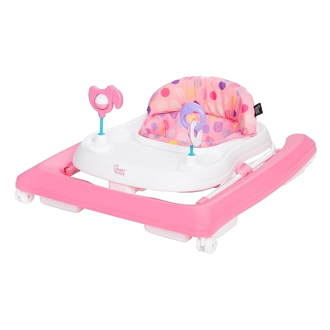 Smart Steps Trend Activity Walker and Entertainer with Removeable Toys, Large Tray, Cup Holder, Adjustable Height and Flat Fold Frame for Storage, Ages 6 Months +, Orbits Rose