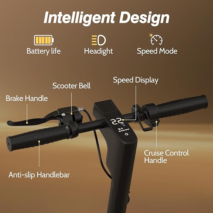MAXSHOT Electric Scooter Adults, Foldable Electric Scooter with Seat & Basket, 750W Peak Motor, 48V 10.4Ah Battery, 14" Tires, Vicont APP Control, Dual Suspension, Electronic Lock