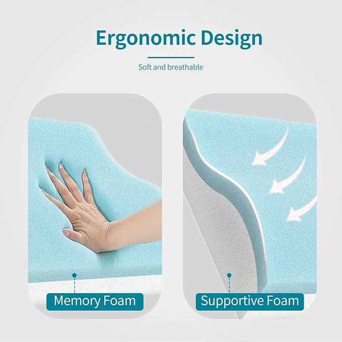 Lumbar Support Pillow for Recliner - Backrest for relieving lower back pain | Couch Cushion with Gel Memory Foam & High-density Foam, for Sofa, Accent Chair & Armchair, adjustable straps & washable cover
