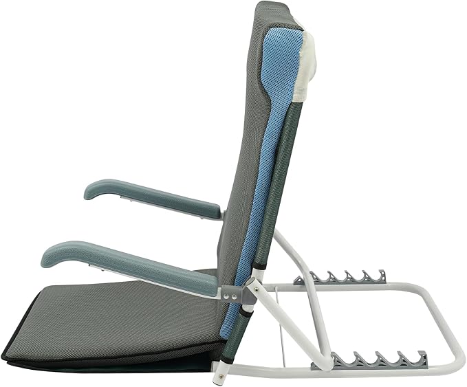 Adjustable Bed Backrest, Portable Folding Backrest for Elderly Patient Care, 20-75° Adjustable Lifting Back Support with 198 lbs Weight Capacity (Green)