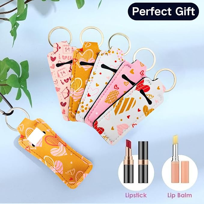 Chapstick Holder Key Chain Lipstick Holder Lip Balm Holder Keychain | Stocking Stuffers Gift, Compatible with Chapstick, Lip Balm and Lipstick, Bag Charm Accessories, Gifts for Women Friend