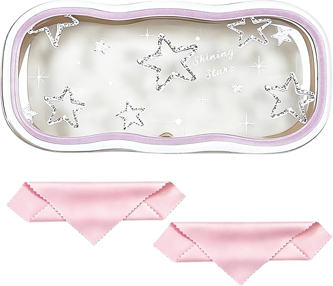 Glasses Case Hard Shell, Clear Eyeglass Case, Cute Holder for Sunglasses and Reading Glasses